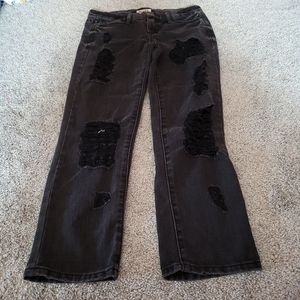 Mudd Jeans Black Distressed Size 0